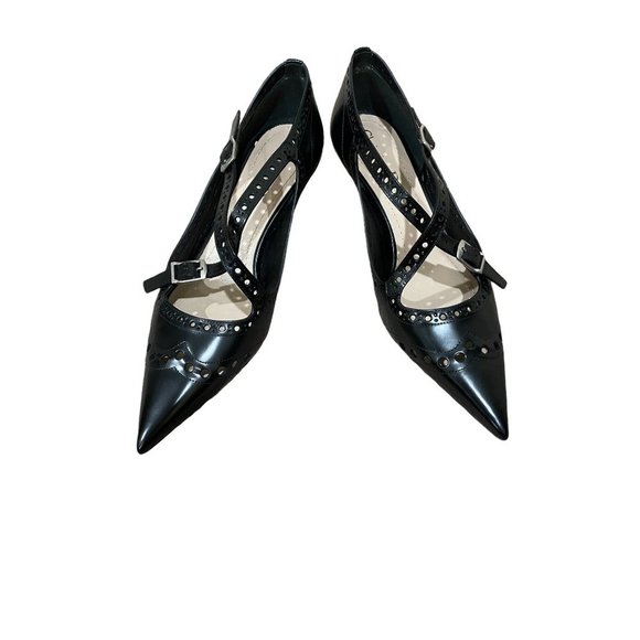 Christian Dior Teddy Leather Black Pumps Size 6.5 NWOB - Picture 1 of 10
